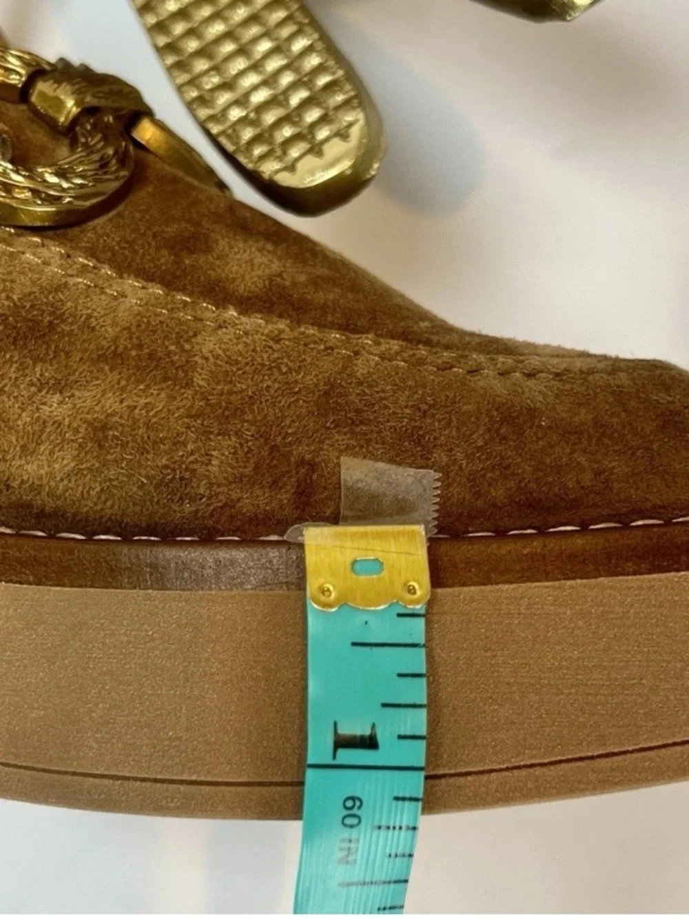 🆕 DOLCE VITA women's sheena loafers chestnut brown suede chain detail 7.5